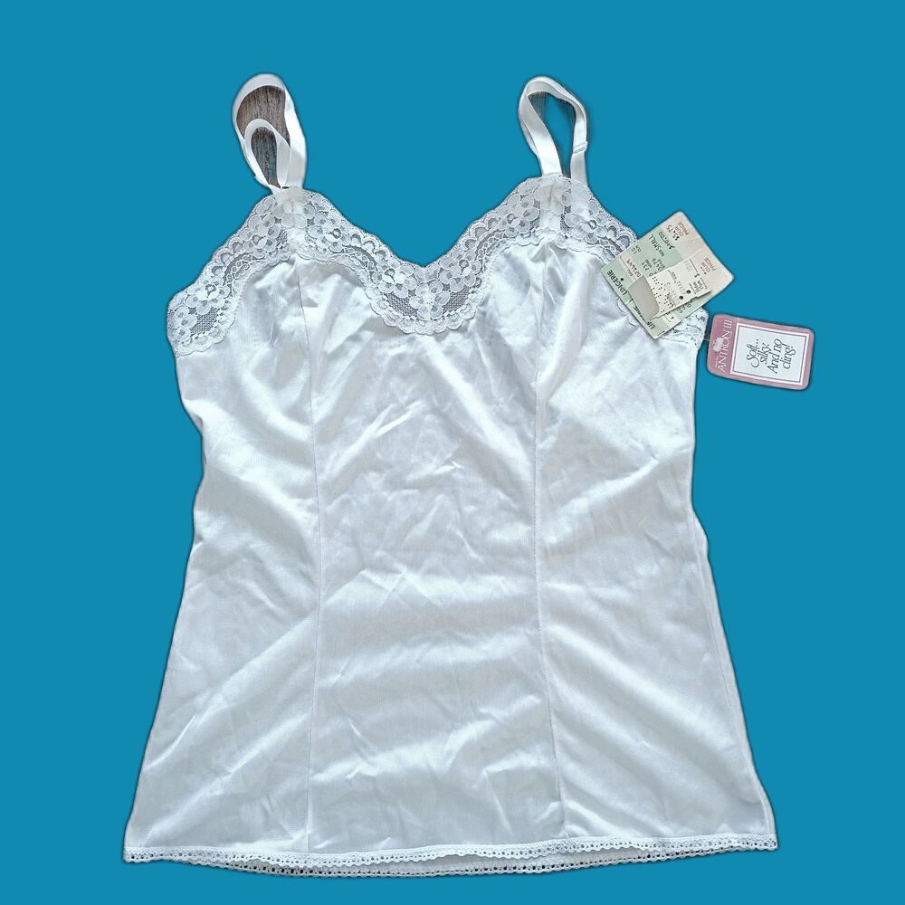 Vintage 70s/80s Peter Pan Cami Lingerie Slip New With Tags Antron III Nylon S